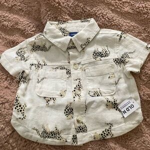 NWT Old Navy Infant Jaguar Patterned Hawaiian Shirt